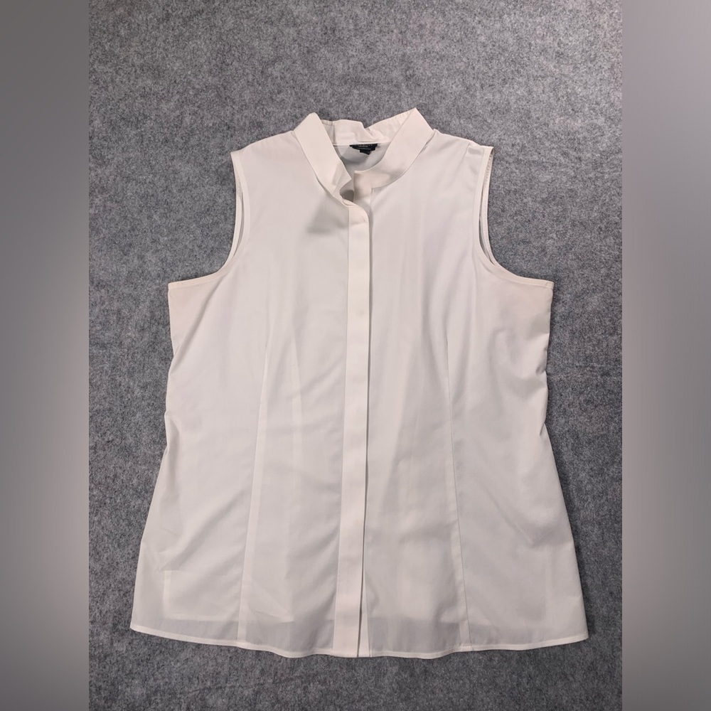 Talbots Cream Sleeveless Blouse